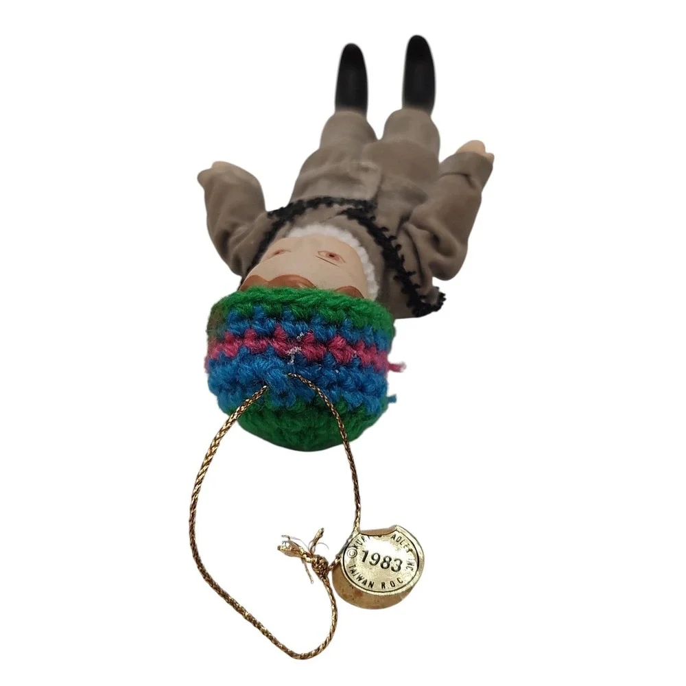 Kurt S Alder Vintage‎ Ornament 1983 Little Boy Outfit Crocheted Hat Six Inches